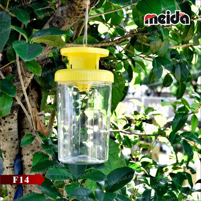 Εξωτερικός έλεγχος επιβλαβών οργανισμών για κήπο Φρούτα Παγίδα μύγες Πιεστής ψαριών Κρεμάστε εύκολα Ανοιχτό βάζο μύγες 0
